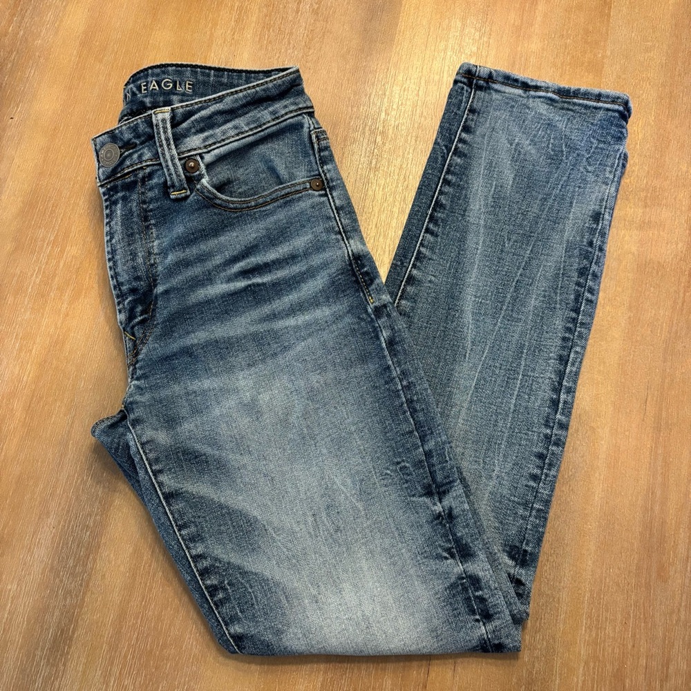 American Eagle Next Level Airflex Boys Medium Wash Straight Leg Jeans, 26x28